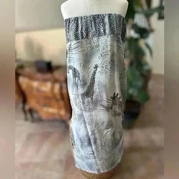 Beautiful African Y2k Tube Dress Sleeveless with slits at the sides. NWT - Picture 3 of 9